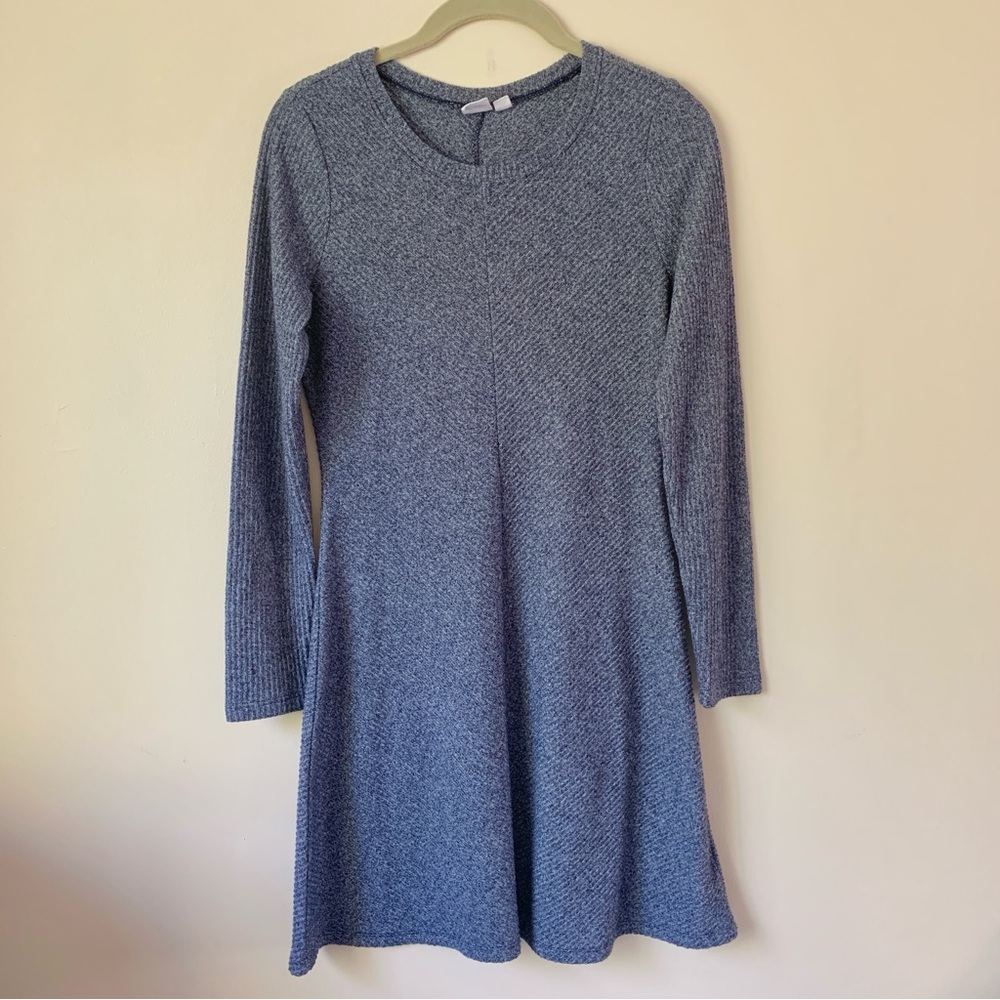 GAP Long Sleeved Navy Marl Swing Dress